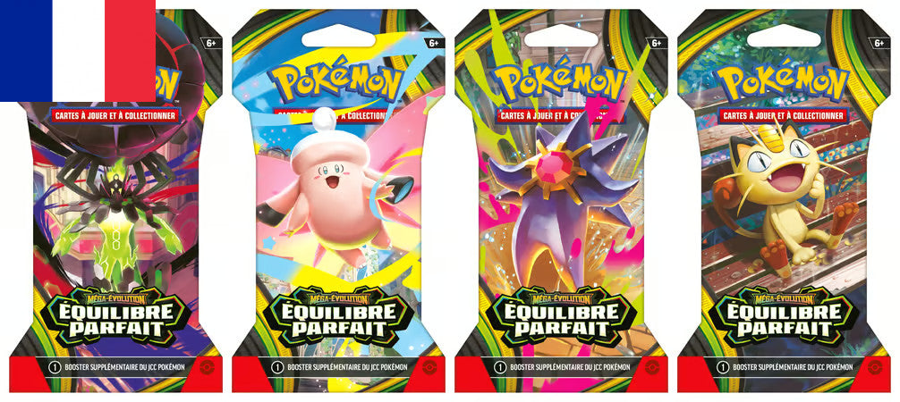 Pokémon Booster ME03 Équilibre Parfait - 10 Cartes Dont 1 Énergie + Code Pour JCC Live - Langue Française