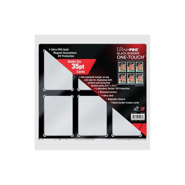 Ultra Pro - 6 Card Black Border - ONE-TOUCH Magnetic Holder