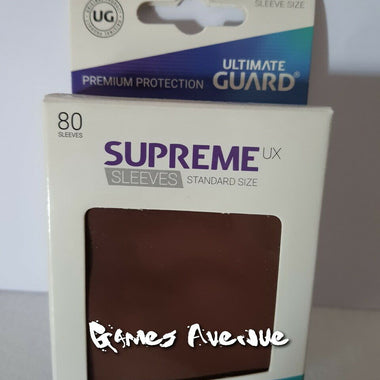 Ultimate Guard - Protèges Cartes par 80 Supreme UX Couleur Marron