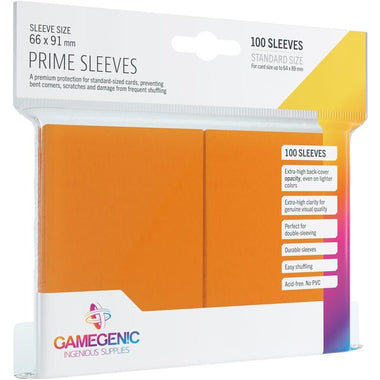 GAMEGEN!C ! 100 Protèges Cartes PRIME Orange - Taille Standard