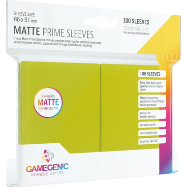 GAMEGEN!C ! 100 Protèges Cartes PRIME Vert Lime Matte - Taille Standard