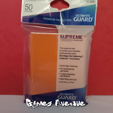 Ultimate Guard - Protèges Cartes par 50 Supreme UX Couleur Orange