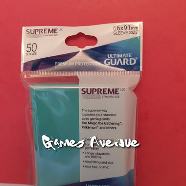 Ultimate Guard - Protèges Cartes par 50 Supreme UX Couleur Turquoise