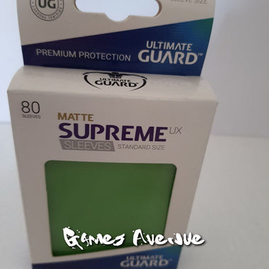 Ultimate Guard - Protèges Cartes par 80 MATTE Supreme UX Couleur Vert Clair