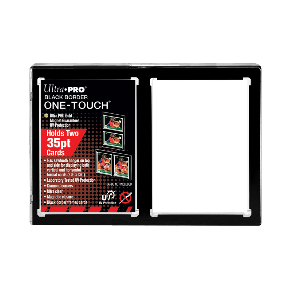 Ultra Pro ! 2 Card Black Border - ONE-TOUCH Magnetic Holder