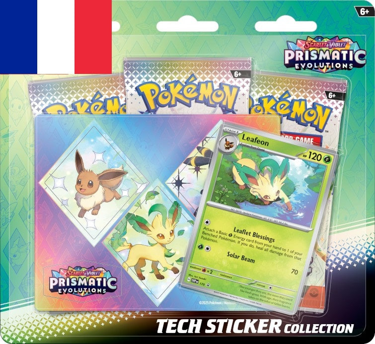 Pokémon ! Tri-Pack Autocollant - "Ecarlate et Violet" Évolutions Prismatiques "Phyllali" EV08.5 - Français !