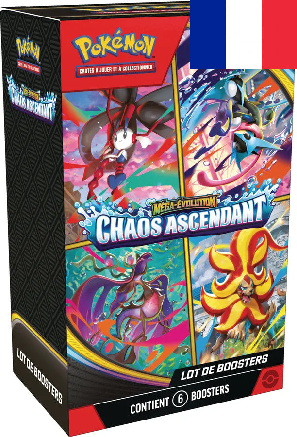 Pokémon ! Bundle de 6 Boosters Méga-Evolution ME04 Chaos Ascendant - Français !