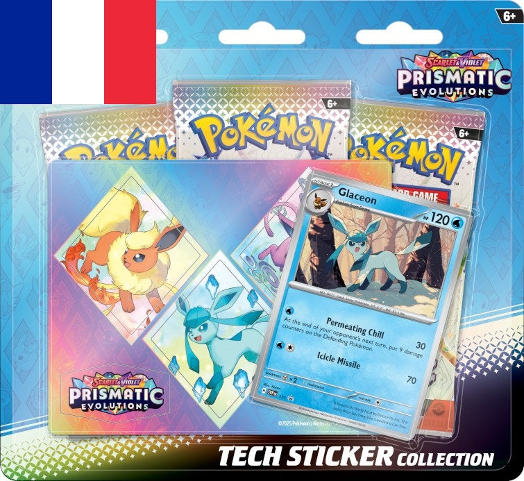 Pokémon ! Tri-Pack Autocollant - "Ecarlate et Violet" Évolutions Prismatiques "Givrali" EV08.5 - Français !