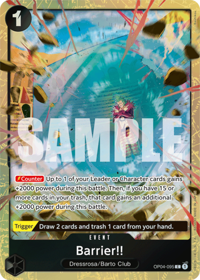 One Piece Card Game ! Carte Barrier!! OP04-095