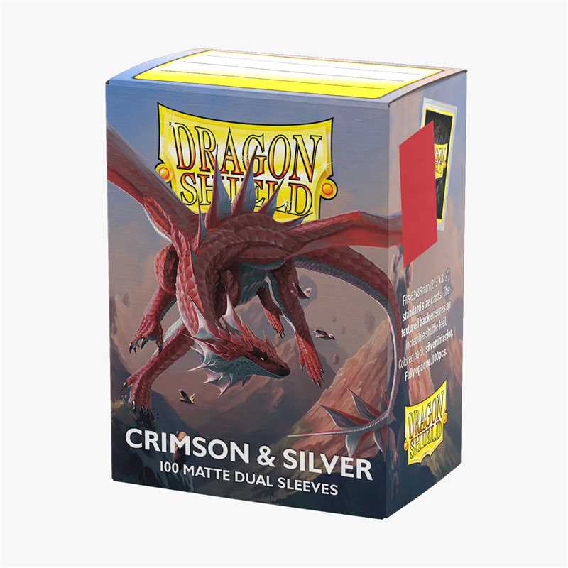 Dragon Shield ! 100 protèges Cartes Dual Matte Sleeves "Crimson & Silver"
