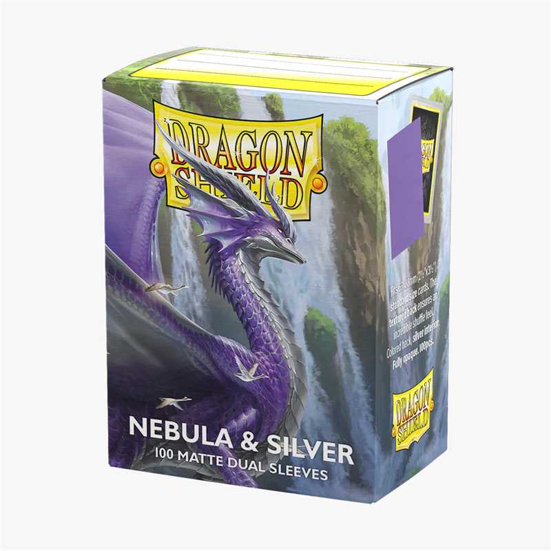 Dragon Shield ! 100 Protèges Cartes Dual Matte Sleeves "Nebula & Silver"