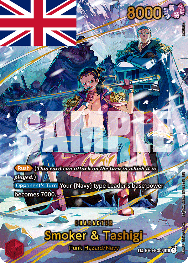 One Piece Card Game ! Carte Smoker et Tashigi EB04-003 (SP) Anglais !