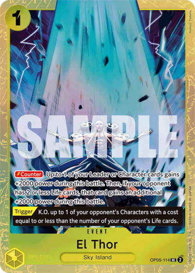 One Piece Card Game ! Carte El Thor OP05-114