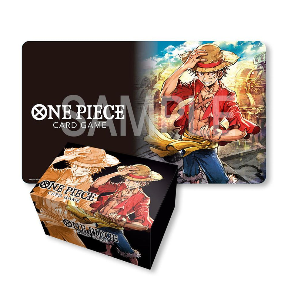 One Piece Card Game ! Playmat et Storage Box Set Monkey.D.Luffy Version Anglaise !