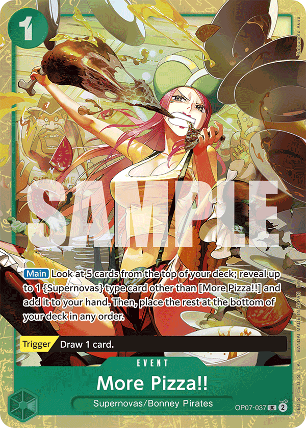 One Piece Card Game ! Carte More Pizza!! OP07-037