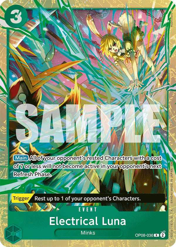 One Piece Card Game ! Carte Electrical Luna OP08-036