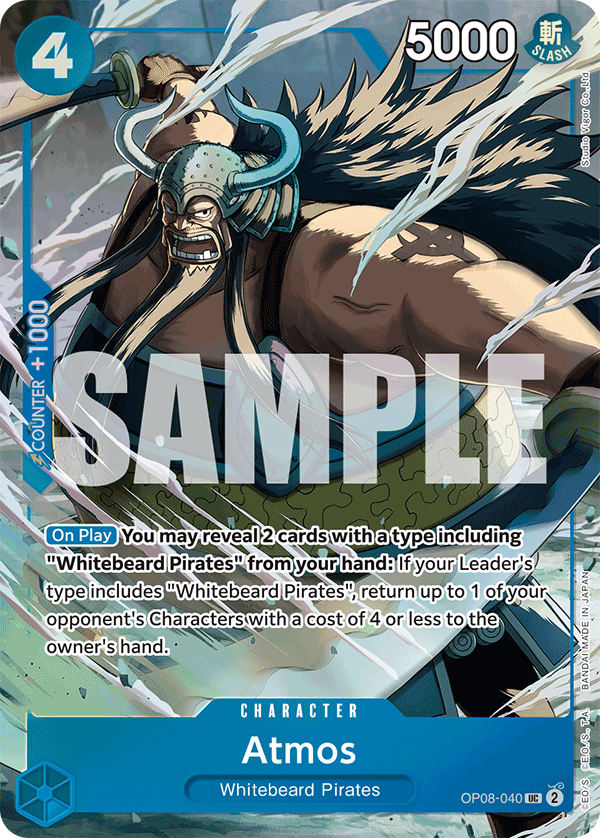 One Piece Card Game ! Carte Atmos OP08-040