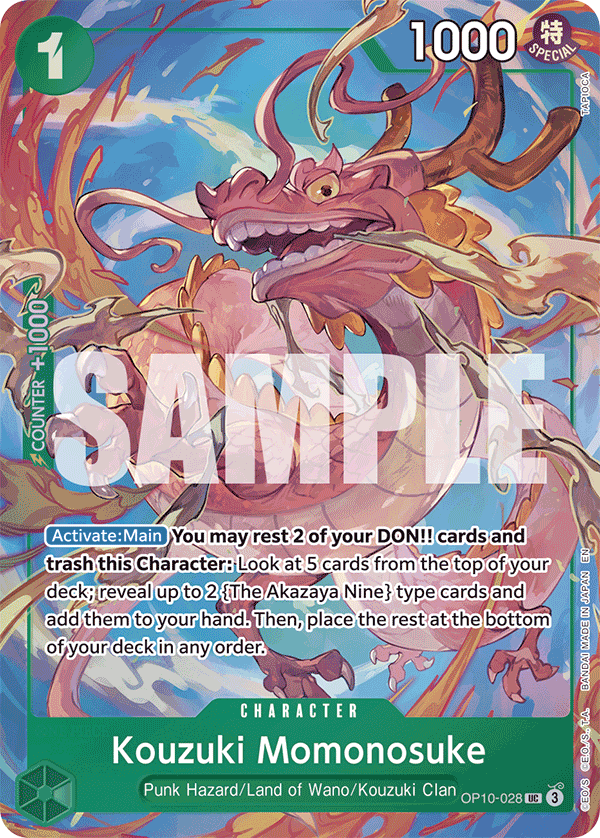One Piece Card Game ! Carte Kouzuki Momonosuke OP10-028