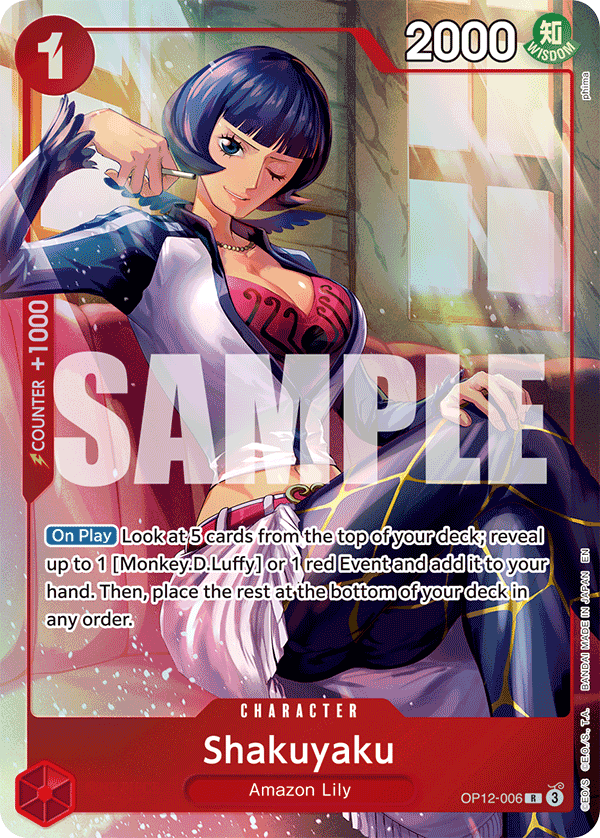One Piece Card Games ! Carte Shakuyaku OP12-006