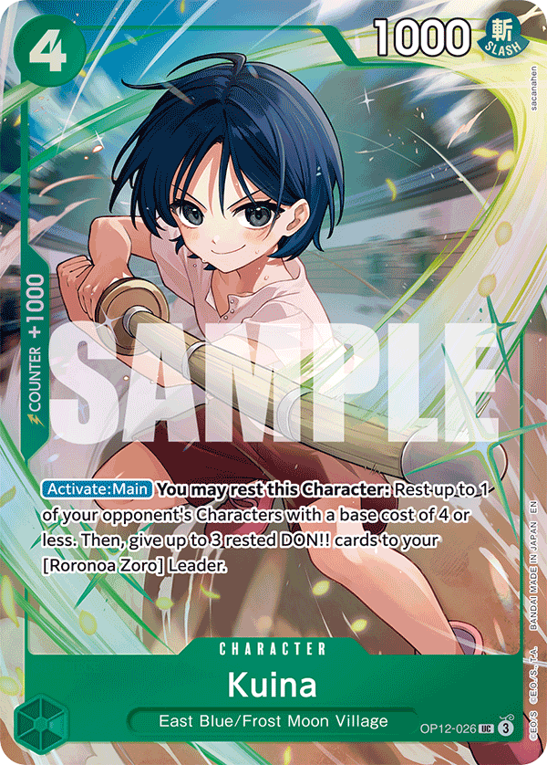 One Piece Card Games ! Carte Kuina OP12-026