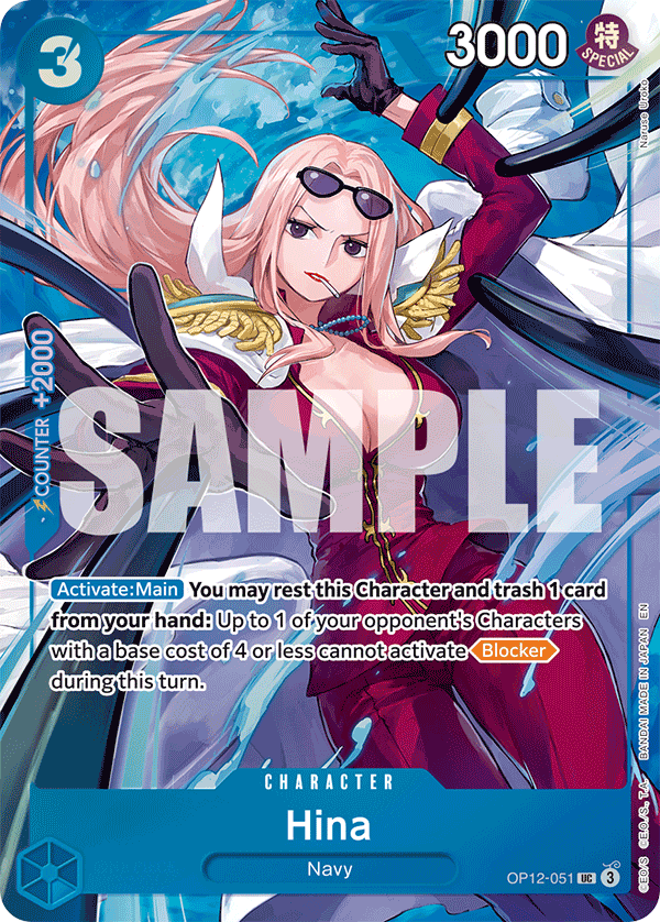 One Piece Card Game ! Carte Hina OP12-051