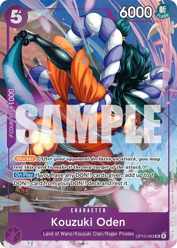 One Pice Card Games ! Carte Kouzuki Oden OP13-063