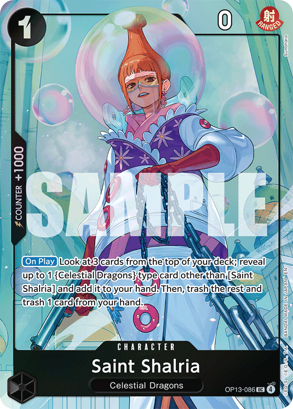 One Piece Card Games ! Carte Saint Shalria OP13-086