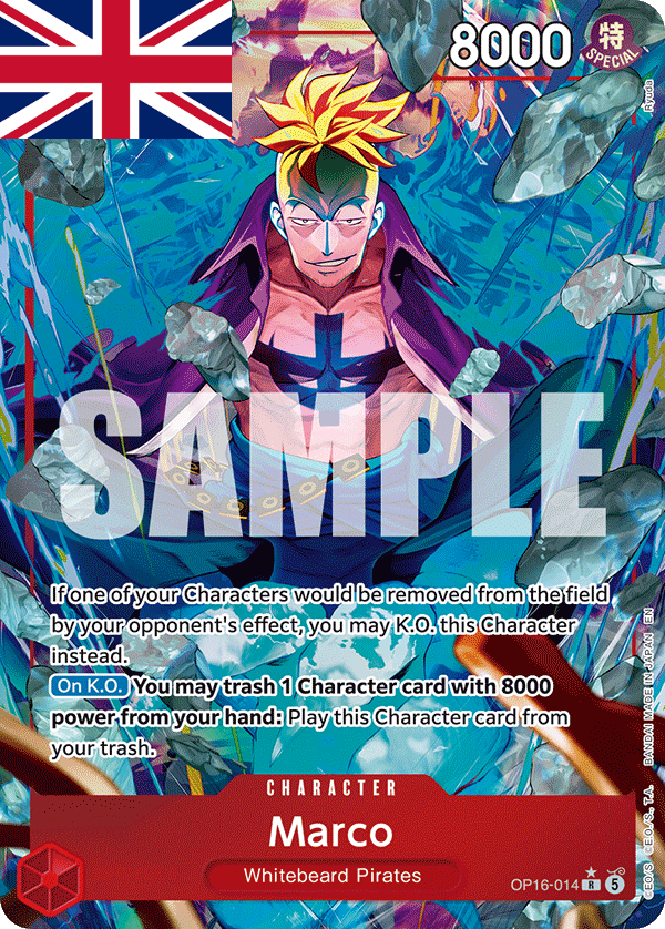 One Piece Card Game ! Carte Marco OP16-014 (Rare/AA) - Anglais !