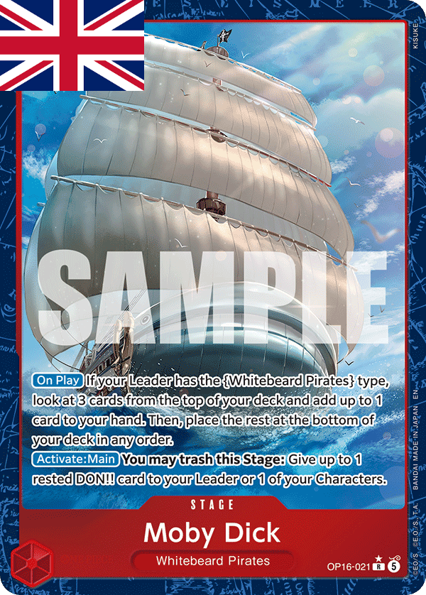 One Piece Card Game ! Carte Moby Dick OP16-021 (Rare/AA) - Anglais !