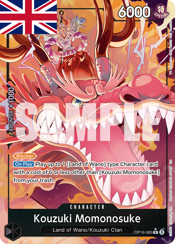 One Piece Card Game ! Carte Kouzuki Momonosuke OP16-085 (Rare/AA) -  Anglais !
