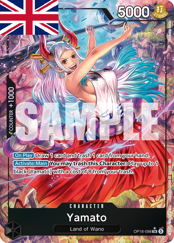One Piece Card Game ! Carte Yamato OP16-098 (SR/AA) - Anglais !
