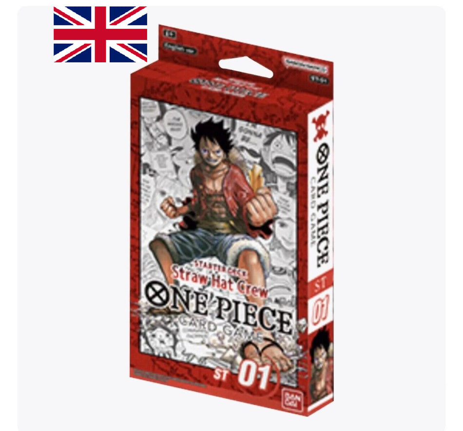 One Piece Card Game ! Deck Straw Hat Crew "Luffy" ST01  Version Anglaise !