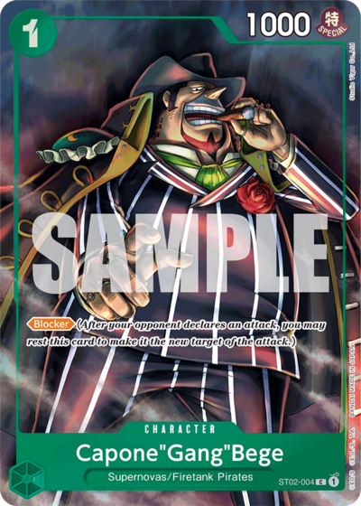 One Piece Card Game ! Carte Capone "Gang" Bege ST02-004