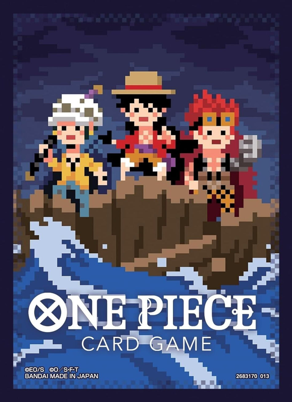 One Piece Card Game ! 70 Sleeves "Three Captains Pixel Art" !