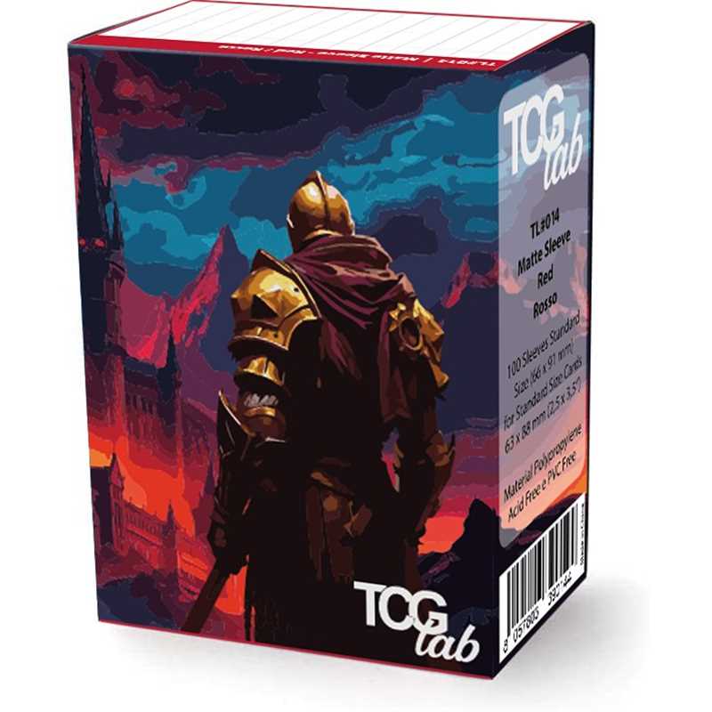 TCGlab - 100 Sleeves Format Standard Matte Ultra Clear "Rouge"