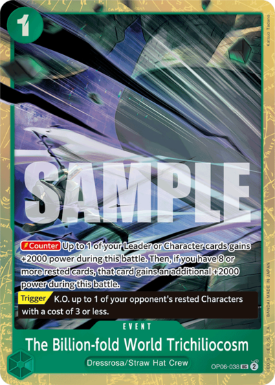 One Piece Card Game ! Carte The Billion-Fold World Trichiliocosm OP06-038