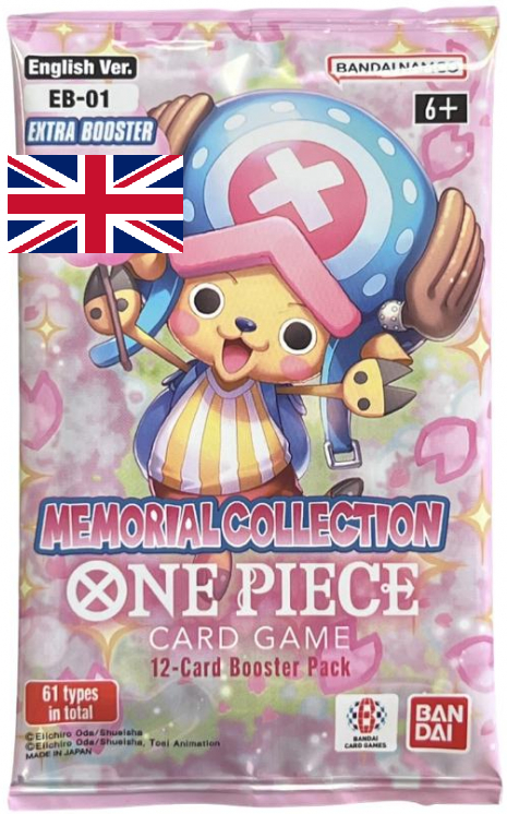 One Piece Card Game ! Booster 12 Cartes EB01 "Extra Booster Memorial Collection" Version Anglaise !