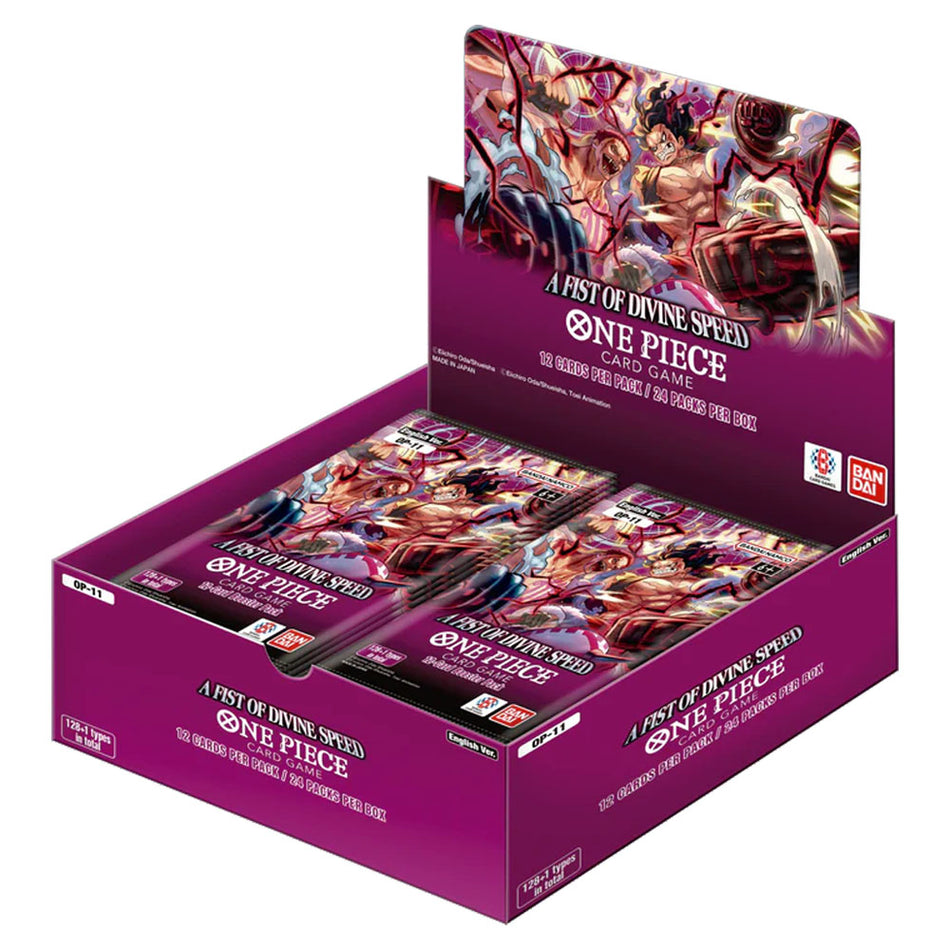 One Piece Card Game - Display 24 boosters OP11 "A Fist of Divine Speed" Version Anglaise
