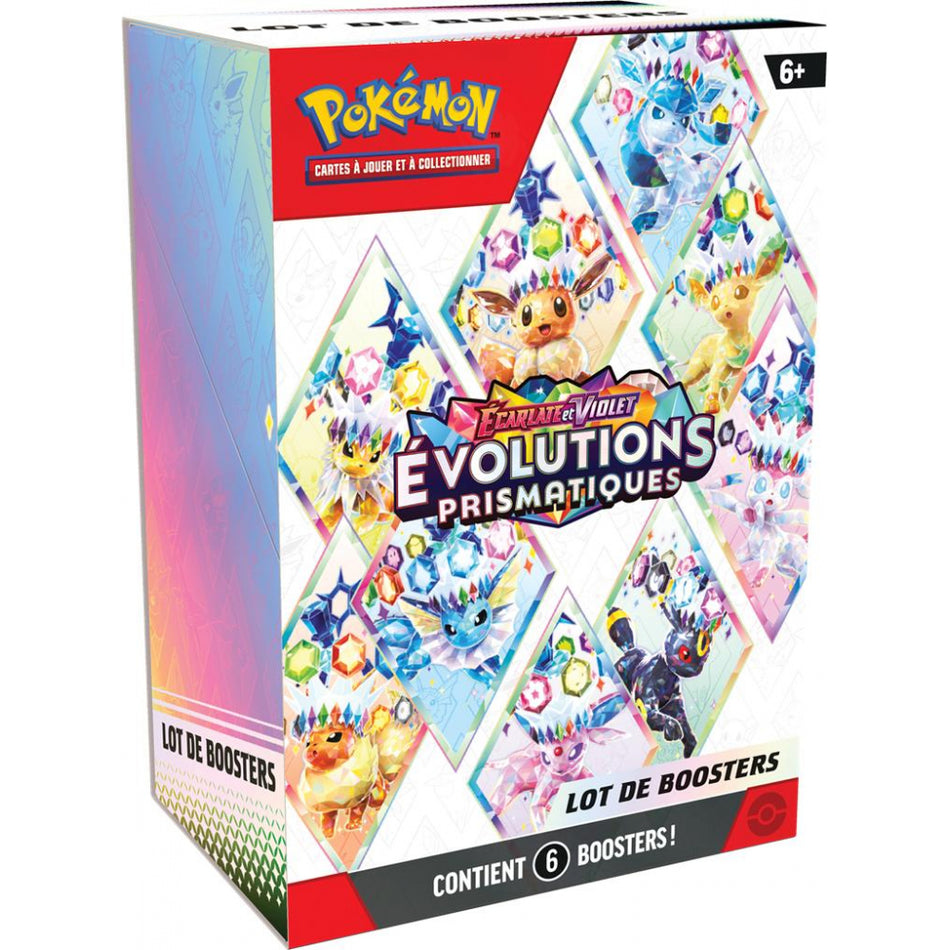 Pokémon ! Bundle de 6 Boosters EV8.5 Ecarlate et Violet Evolutions Prismatiques - Français !