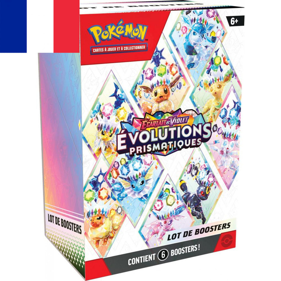 Pokémon ! Bundle de 6 Boosters EV8.5 Ecarlate et Violet Evolutions Prismatiques - Français !