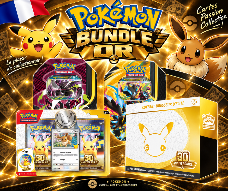 Pokémon Bundle Anniversaire 30 ans ! Or