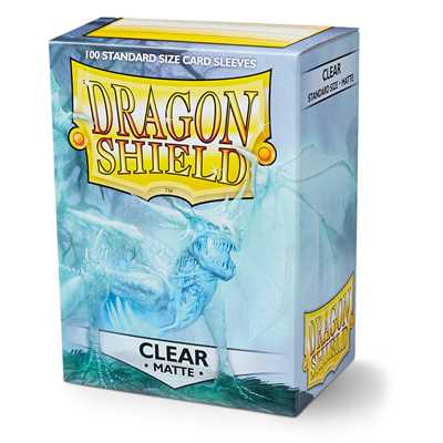 Dragon Shield ! Sleeves X 100 Standard Mat Transparent "Angrozh" !