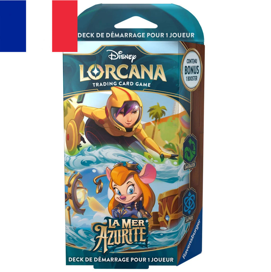 Disney Lorcana ! Deck de Démarrage Chapitre 6 La Mer Azurite "Go Go Tamago et Gadget" Version Française