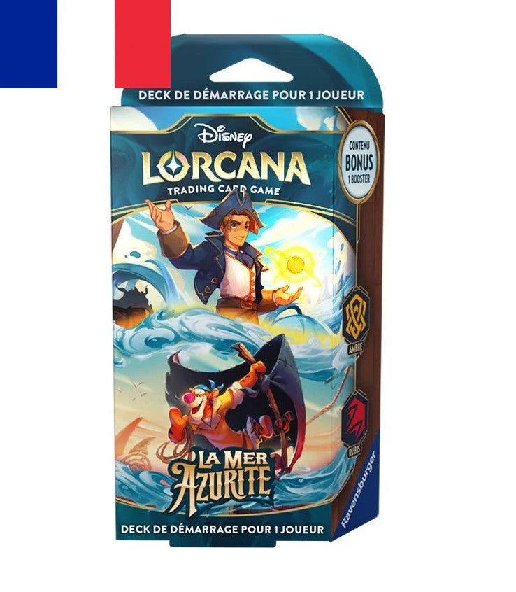Disney Lorcana ! Deck de Démarrage Chapitre 6 La Mer Azurite "Jim Hawkins et Tigrou" Version Française