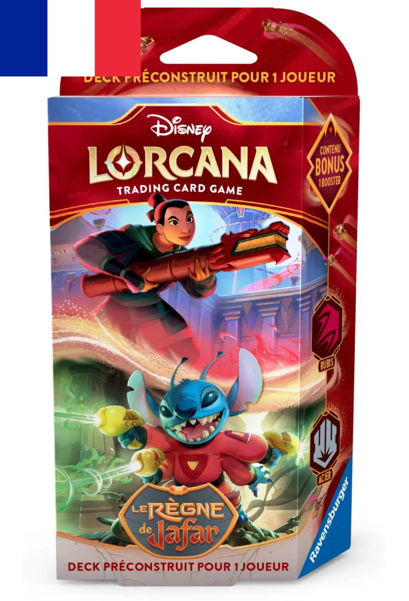 Lorcana ! Deck de Demarrage Chapitre 8 - Le Règne de Jafar : Mulan et Stitch - Français !