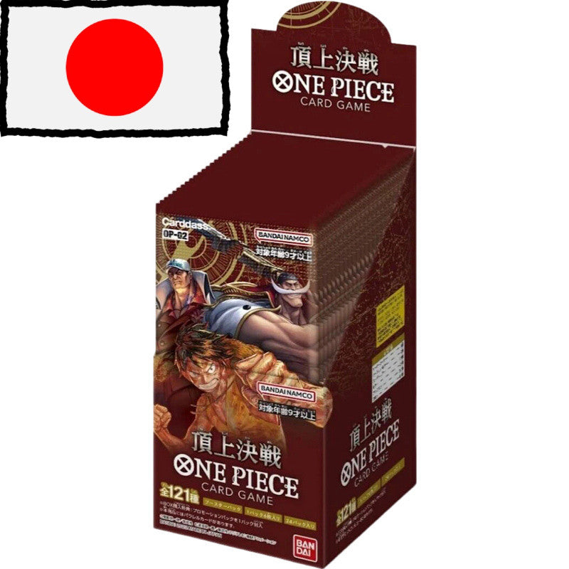 One Piece Card Game ! Display 24 Boosters OP02 "Paramount War" Version Japonaise !