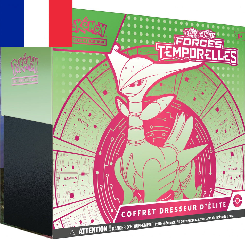 Pokémon ! Coffret ETB - Écarlate et Violet "Forces Temporelles" Vert-de-Fer - Dresseur d'Elite EV05 - Français !