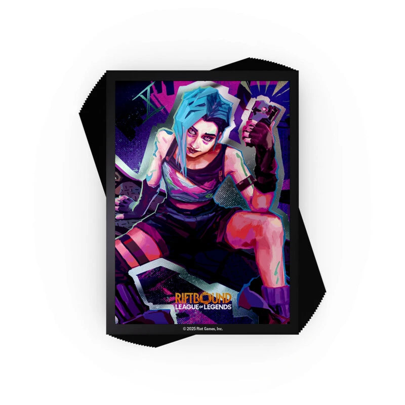Riftbound ! League of Legends TCG - Origins "Jinx" Art Sleeves - 100 Protèges Cartes !