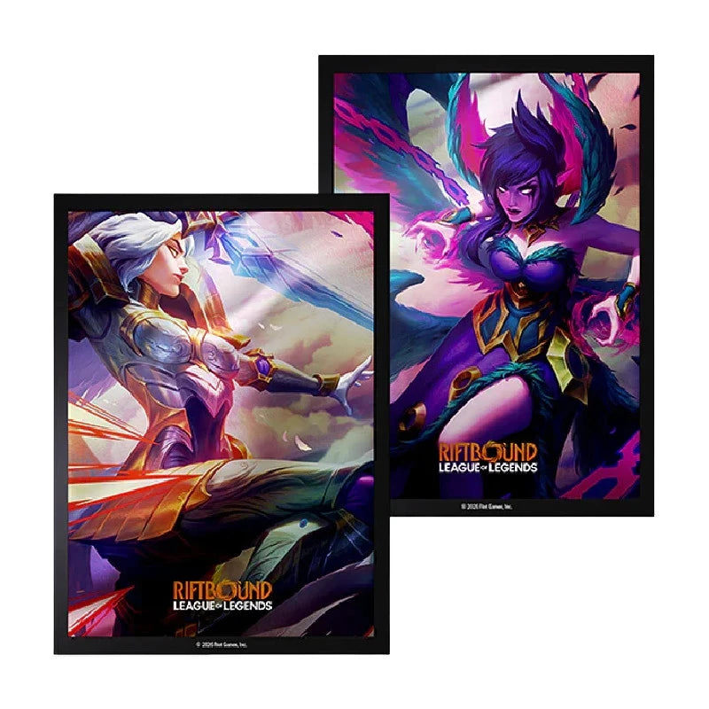 Riftbound ! League of Legends TCG - Set 4 Vendetta Protèges Cartes Format Standard "Kayle et Morgana" - 100 Sleeves !