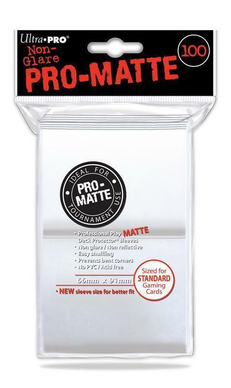 Ultra PRO ! Protèges Cartes par 100 PRO-MATTE Non Glare - Blanc !